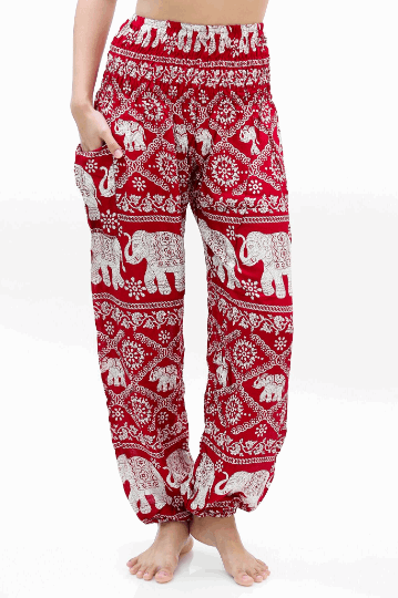 Burgundy ELEPHANT Pants Women Boho Pants Hippie Pants Yoga - Bela Fils BoutiquePantsBela Fils Boutique